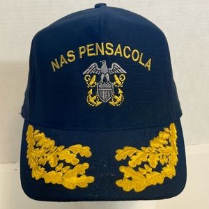 NAS Pensacola Eagle Crest baseball hat cap snap back USA made naval air station
